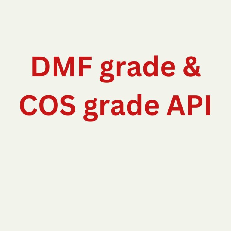 DMF grade & COS grade of an API